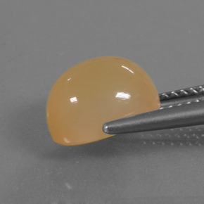Pierre de Lune Orange-or naturelle Coupe ovale, 4.18 ct, Translucide