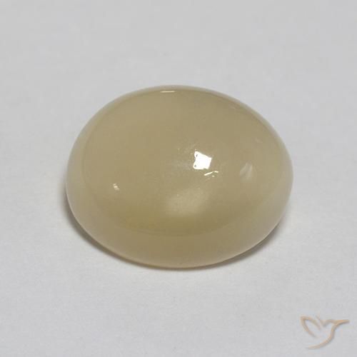Pierre de lune Brun café léger naturelle ovale, 3.03 ct, Translucide