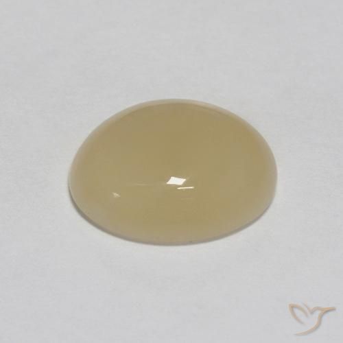 Pierre de lune Brun café léger naturelle ovale, 3.03 ct, Translucide