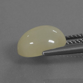 Pierre de lune Jaune moyen naturelle Coupe ovale, 4,11 ct, Translucide