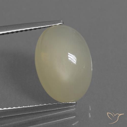 5.67ct Naturel Jaune clair Pierre de lune, ovale, Translucide