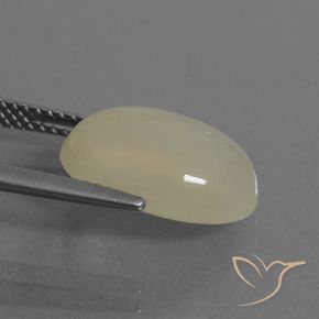 Pierre de lune Jaune clair naturelle ovale, 5.67 ct, Translucide