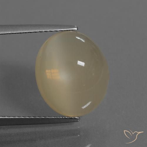 7.46ct Naturel Brun café léger Pierre de lune, ovale, Translucide