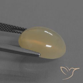 Pierre de lune Brun café léger naturelle ovale, 7.46 ct, Translucide