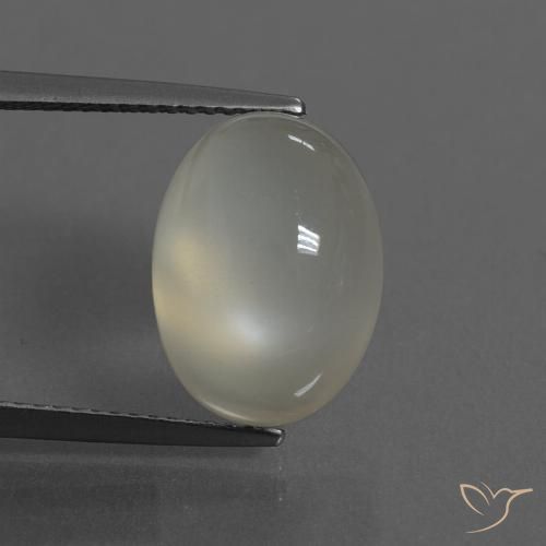 7.56ct Naturel Jaune clair Pierre de lune, ovale, Translucide