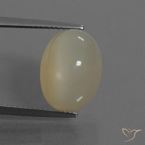 8.75ct Naturel Brun café léger Pierre de lune, ovale, Translucide