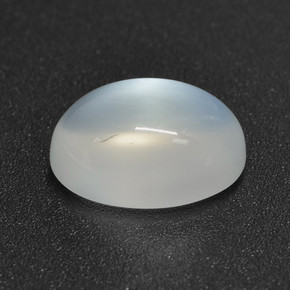 Pierre de Lune Blanc translucide naturelle Coupe ovale, 3.08 ct, Translucide