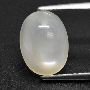 Pierre de lune blanc naturelle coupe ovale, 2,78 ct, translucide