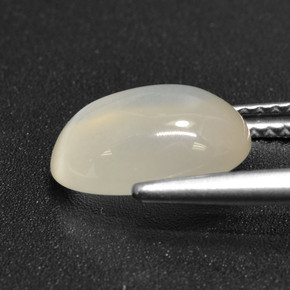 Pierre de lune blanc naturelle coupe ovale, 2,78 ct, translucide