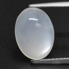 Pierre de lune blanc naturelle coupe ovale, 3,32 ct, translucide