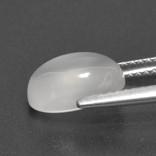 Pierre de lune blanc naturelle coupe ovale, 3,09 ct, translucide