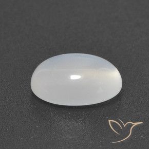Pierre de lune Blanc translucide naturelle ovale, 2.31 ct, Translucide