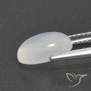 Pierre de lune Blanc translucide naturelle ovale, 2.31 ct, Translucide