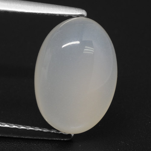 Pierre de lune blanc naturelle coupe ovale, 3,76 ct, translucide
