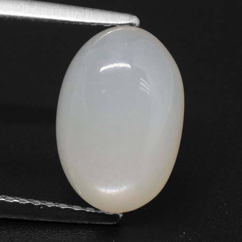 Pierre de lune blanc naturelle coupe ovale, 3,82 ct, translucide