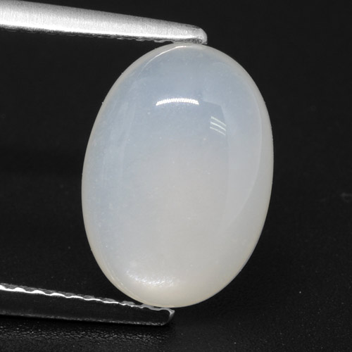 Pierre de lune blanc naturelle coupe ovale, 3,62 ct, translucide