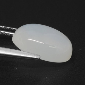 Pierre de lune blanc naturelle coupe ovale, 3,62 ct, translucide