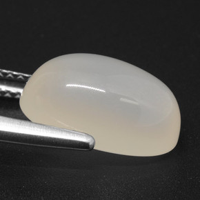 Pierre de lune blanc naturelle coupe ovale, 4,94 ct, translucide