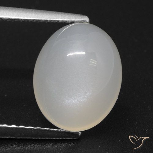 3.76ct Naturel Blanc translucide Pierre de lune, ovale, Translucide