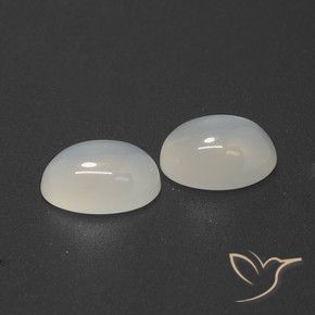Achetez naturel 5,12ct blanc pierre de lune gems, coupe ovale, en provenance inde chez gemselect. en stock, livraison internationale!