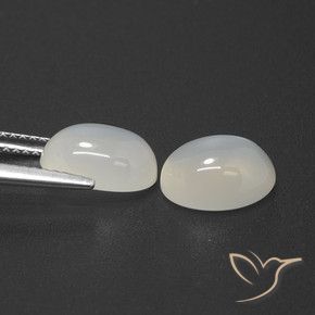 Achetez naturel 5,12ct blanc pierre de lune gems, coupe ovale, en provenance inde chez gemselect. en stock, livraison internationale!