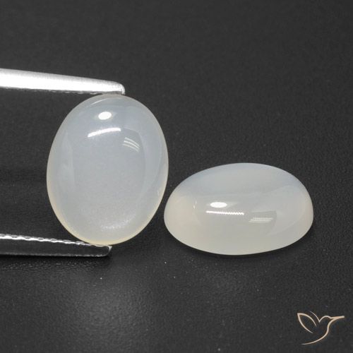 4.85ctw Naturel Blanc translucide Pierre de lune, ovale, Translucide