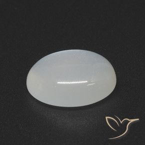 Pierre de lune Blanc translucide naturelle ovale, 2.31 ct, Translucide