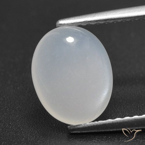 Pierre de lune blanc naturelle coupe ovale, 2,16 ct, translucide