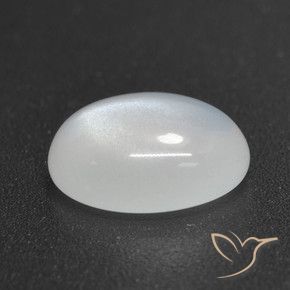 Pierre de lune blanc naturelle coupe ovale, 2,16 ct, translucide