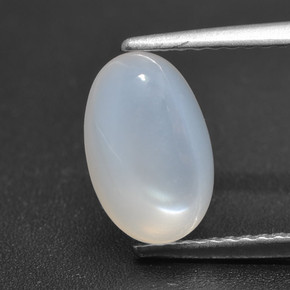 Pierre de lune blanc naturelle coupe ovale, 1,81 ct, translucide