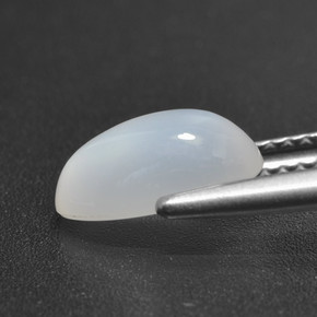 Pierre de lune blanc naturelle coupe ovale, 1,81 ct, translucide
