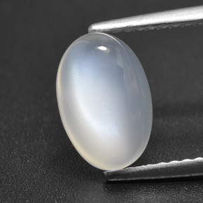 Pierre de lune blanc naturelle coupe ovale, 2,13 ct, translucide