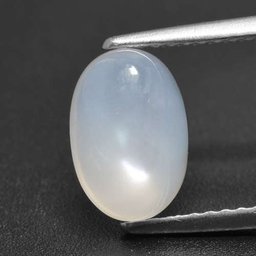 Pierre de lune blanc naturelle coupe ovale, 1,88 ct, translucide