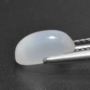 Pierre de lune blanc naturelle coupe ovale, 1,88 ct, translucide