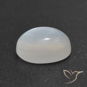 Pierre de Lune Blanc translucide naturelle Coupe ovale, 1.85 ct, Translucide