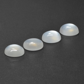 Achetez naturel 5,50ct blanc pierre de lune gems, coupe ovale, en provenance inde chez gemselect. en stock, livraison internationale!