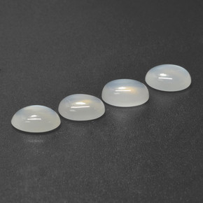 Achetez naturel 4,56ct blanc pierre de lune gems, coupe ovale, en provenance inde chez gemselect. en stock, livraison internationale!