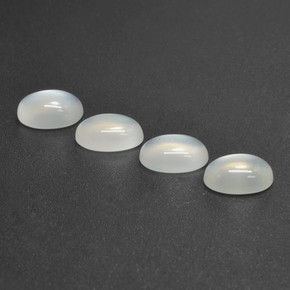 Achetez naturel 4,80ct blanc pierre de lune gems, coupe ovale, en provenance inde chez gemselect. en stock, livraison internationale!