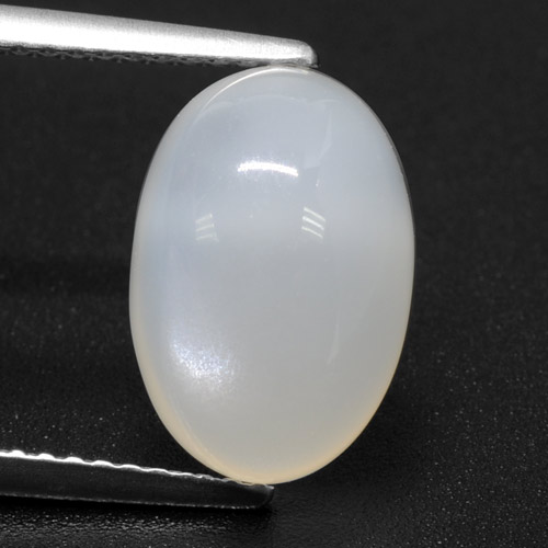 Pierre de lune blanc naturelle coupe ovale, 4,99 ct, translucide
