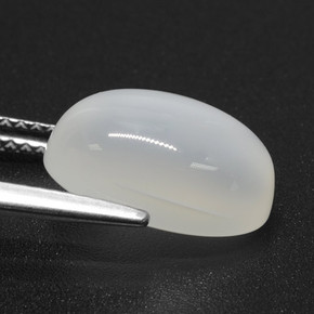 Pierre de lune blanc naturelle coupe ovale, 4,99 ct, translucide