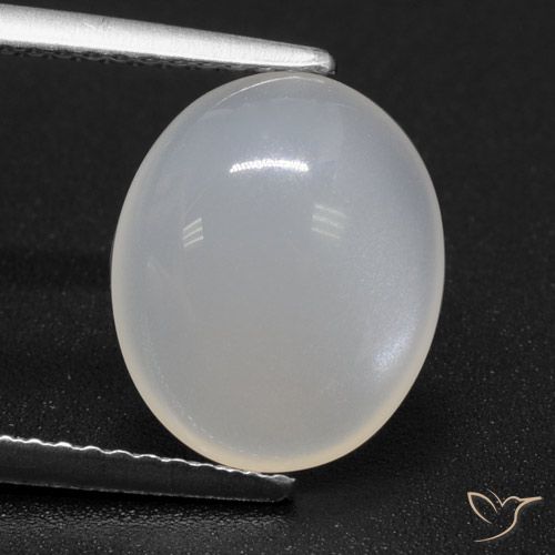3.69ct Naturel Blanc translucide Pierre de lune, ovale, Translucide