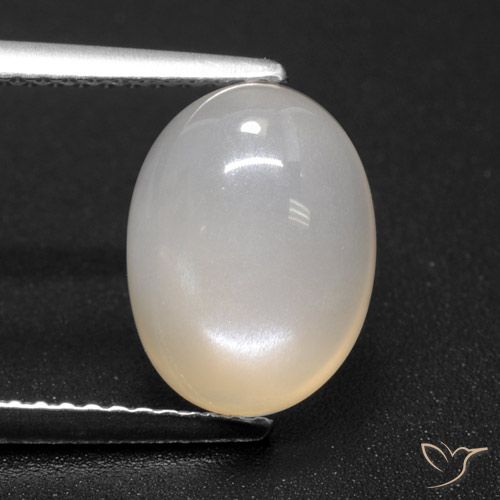 3.71ct Naturel Blanc cassé Pierre de lune, ovale, Translucide