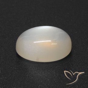 Pierre de lune Blanc cassé naturelle ovale, 3.71 ct, Translucide