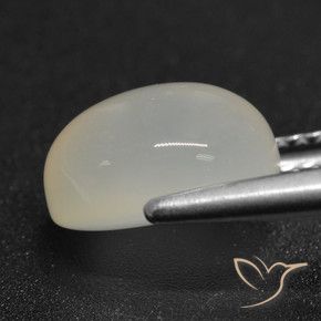 Pierre de Lune Blanc translucide naturelle Coupe ovale, 3.00 ct, Translucide