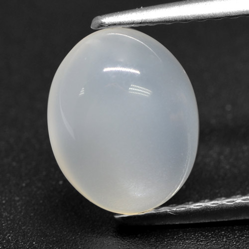 Pierre de lune blanc naturelle coupe ovale, 2,56 ct, translucide