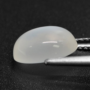 Pierre de lune blanc naturelle coupe ovale, 2,56 ct, translucide