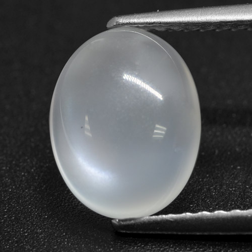 Pierre de lune blanc naturelle coupe ovale, 2,46 ct, translucide