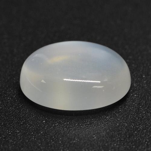 Pierre de Lune Blanc translucide naturelle Coupe ovale, 2.47 ct, Translucide