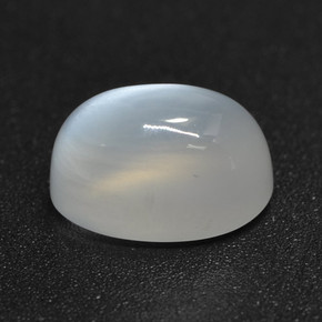 Pierre de Lune Blanc translucide naturelle Coupe ovale, 2.80 ct, Translucide