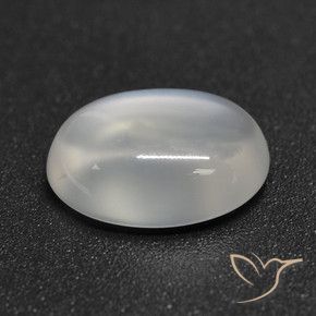 Pierre de lune Blanc translucide naturelle ovale, 2.20 ct, Translucide